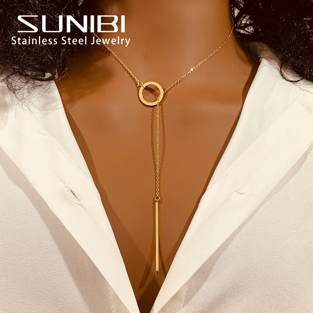 kf-S3acd664147be4dfbacf439cc3d060243V-SUNIBI-Fashion-Stainless-Steel-Necklace-for-Woman-Personality-Infinity-Cross-Pendant-Gold-Color-Necklaces-on-Neck